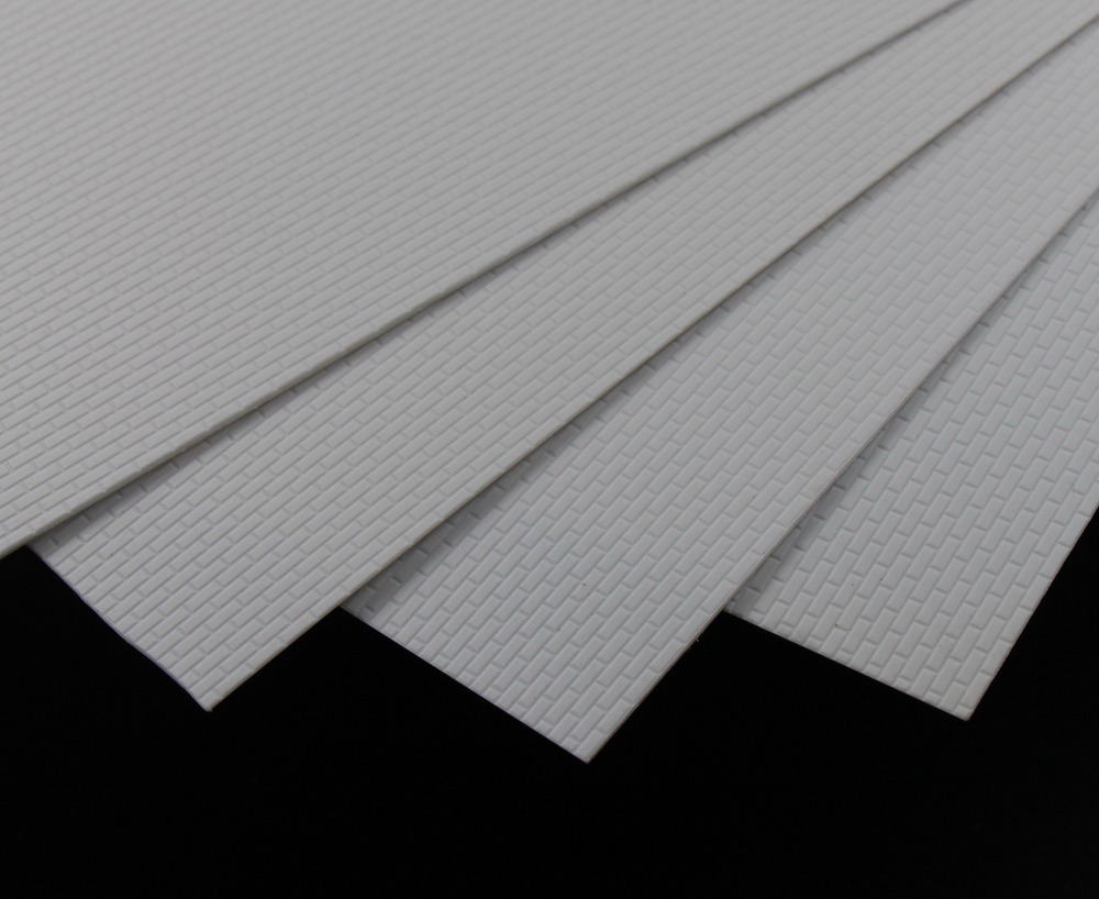 ABS24 4pcs ABS Styrene Plasticard Floor Wall Brick Sheet 215mm X 300mm