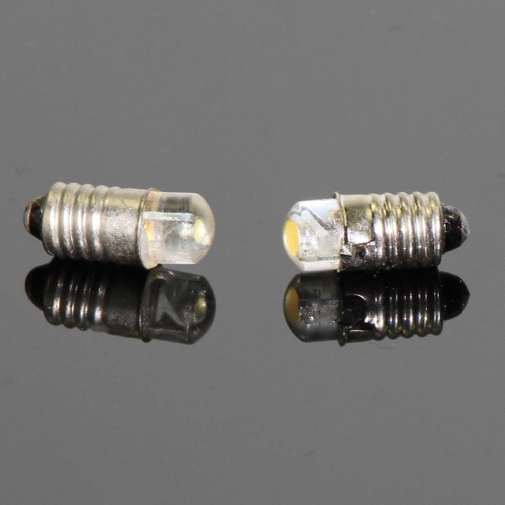 10pcs Warm White White Led Screw Bulb E5 E5 5 12v 14v Spur H0 Tt N