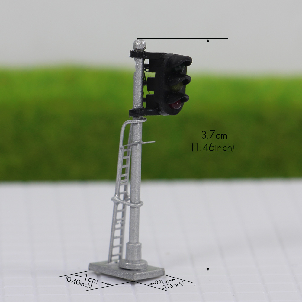 JTD1503GYR 3PCS Model Railroad Train Signals 3-Lights Block Signal N 