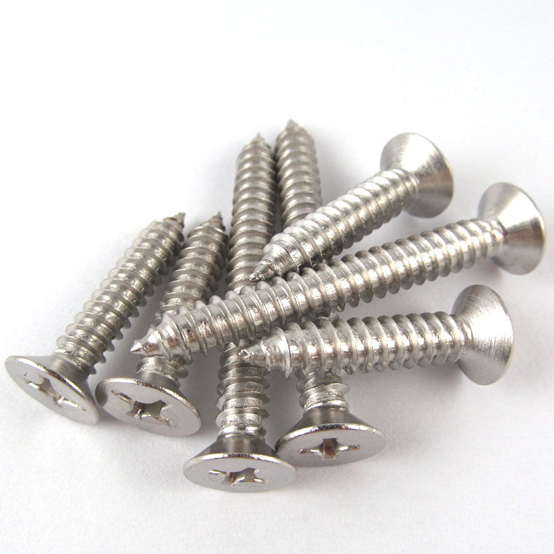 304 Stainless Steel Cross Recessed Countersunk Head Tapping Screws