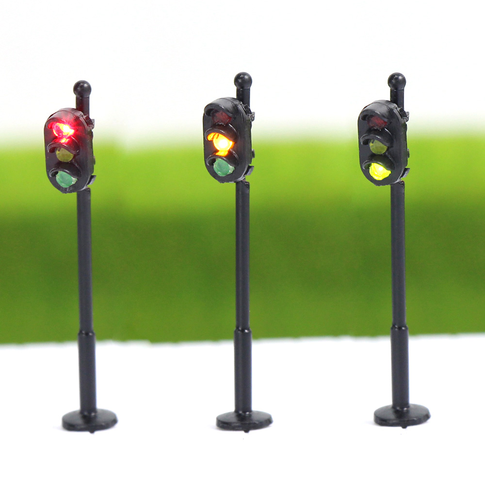 JTD875RYG 5pc Traffic Signals HO Scale Crossing LED Crosswalk Signal ...