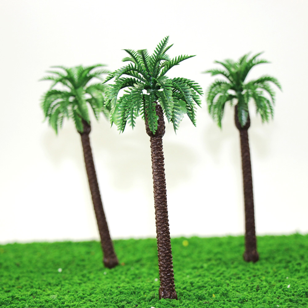 YS01 10pcs 7.5 inch Height Model Palm Trees Model Layout Train Scale 1/ ...