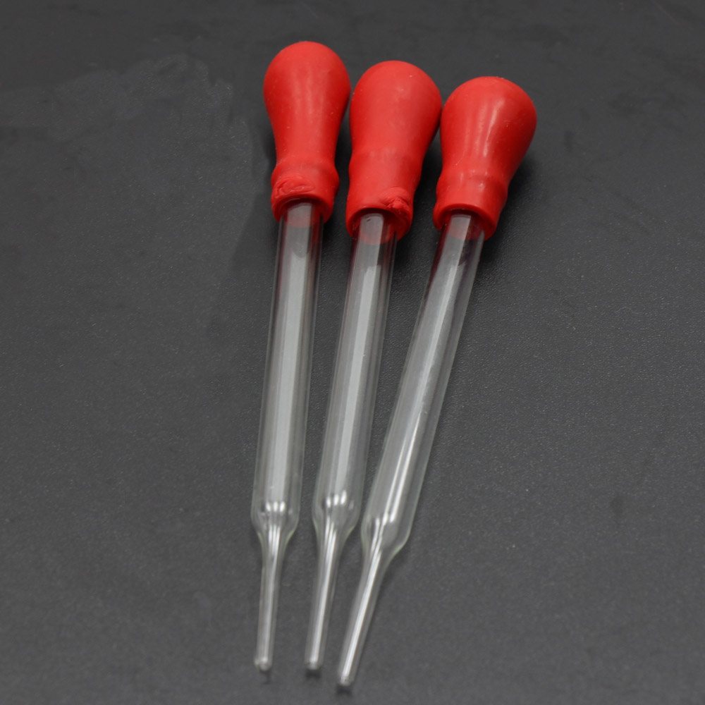 MYGJSS17 5PCS EYE DROPPERS GLASS Rubber Head Glass Dropper 90mm Length ...