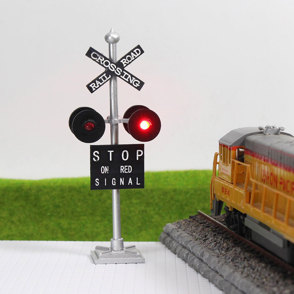 Купить Сигналы Everest 1set HO Scale Railroad Crossing Signals 4 heads ...