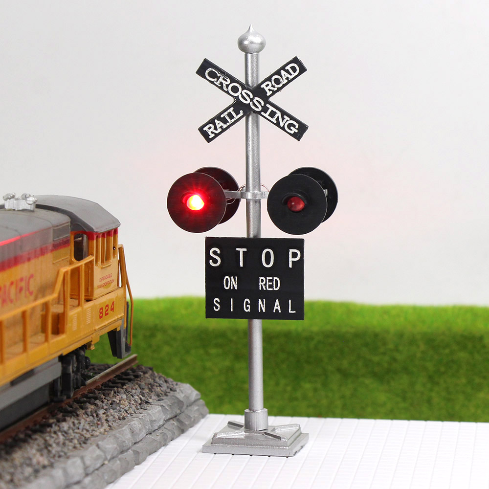 Купить Сигналы Everest 1set HO Scale Railroad Crossing Signals 4 heads ...