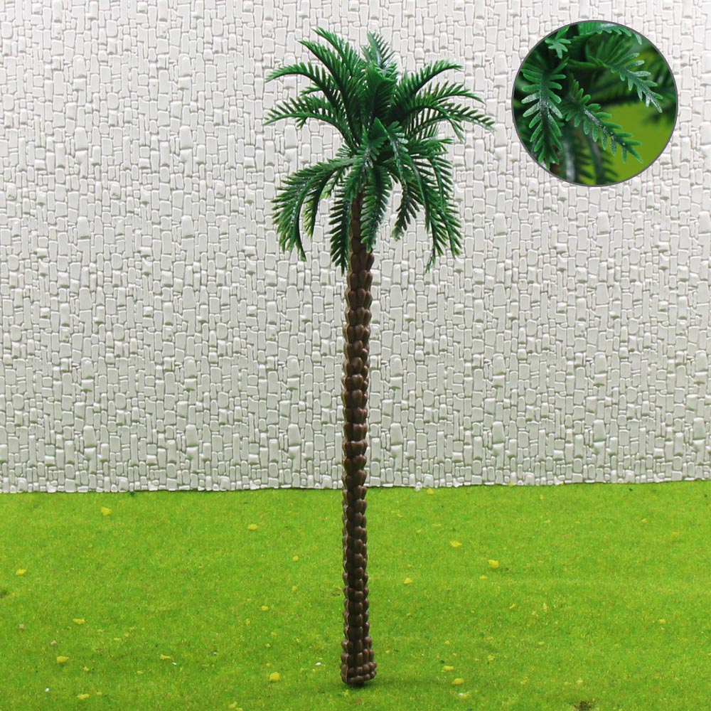 TDT18 10pcs 1:50 O Scale Model Palm Trees 18cm Plastic Scenery Palm ...