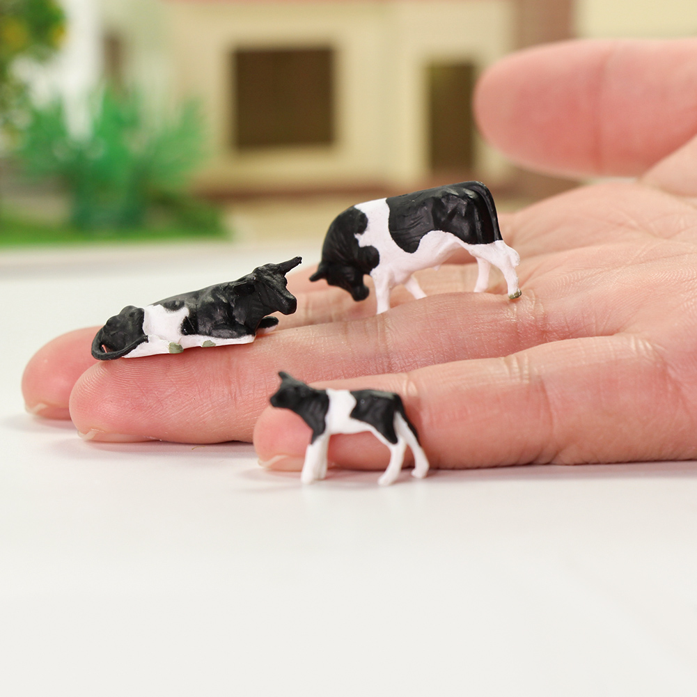 thumbnail interactive-video image 1 of Evemodel 36 Or 72 Pcs Painted 1:87 HO Scale Farm Animal Cows For Railway Layouts 1 of 3