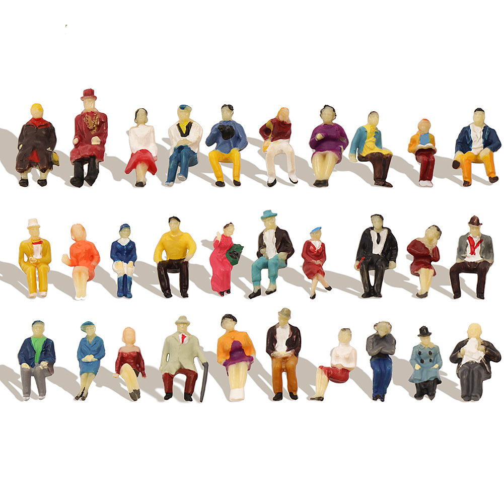 60pcs Model HO Scale 1:87 All Seated People 1:87 Sitting Figure ...