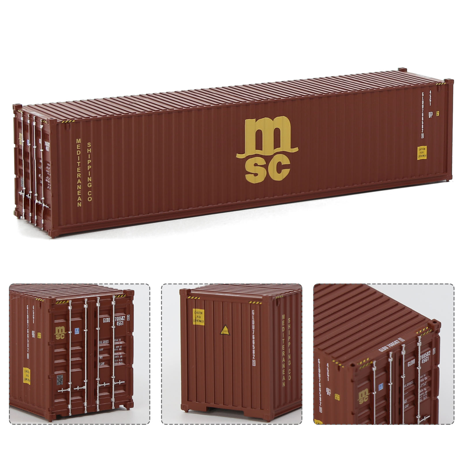 Evemodel Lot De 3 Conteneurs Hi-Cube 1/87 – Blancs Non Décorés – 12,2 Cm – Pour Modélisme Ferroviaire HO
