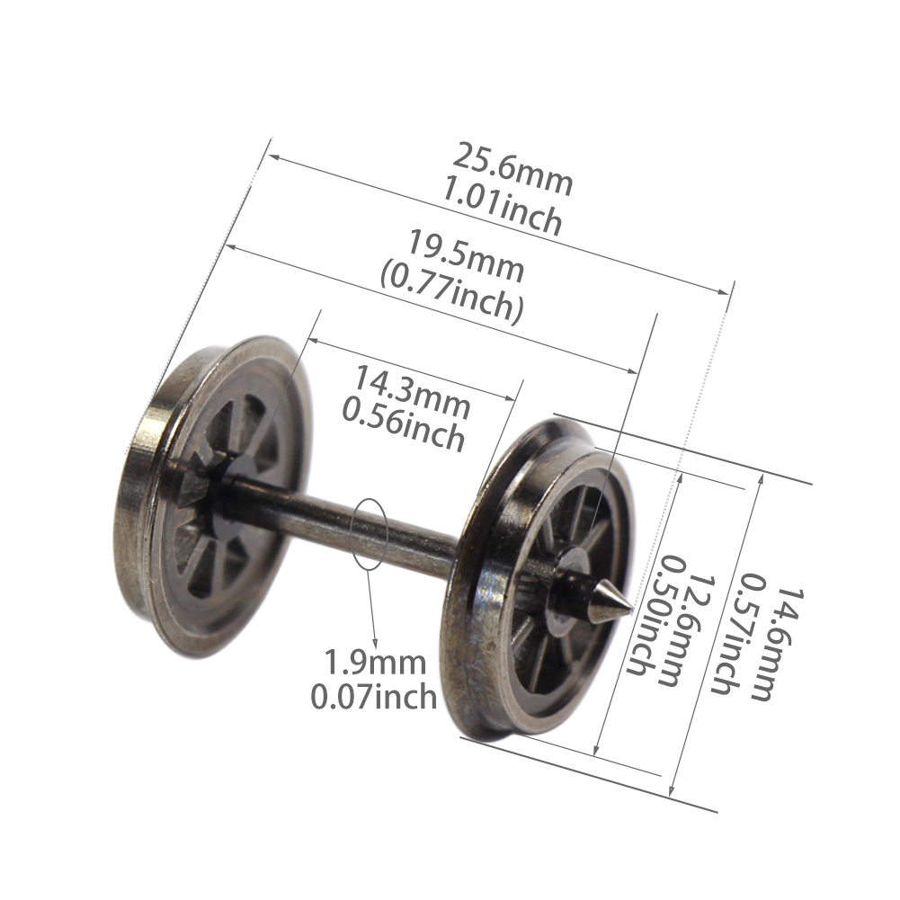 Set De 2 Roues Métalliques Échelle HO 1/87 Pour Trains Miniatures – Accessoire De Modélisme Ferroviaire Détail Réaliste
