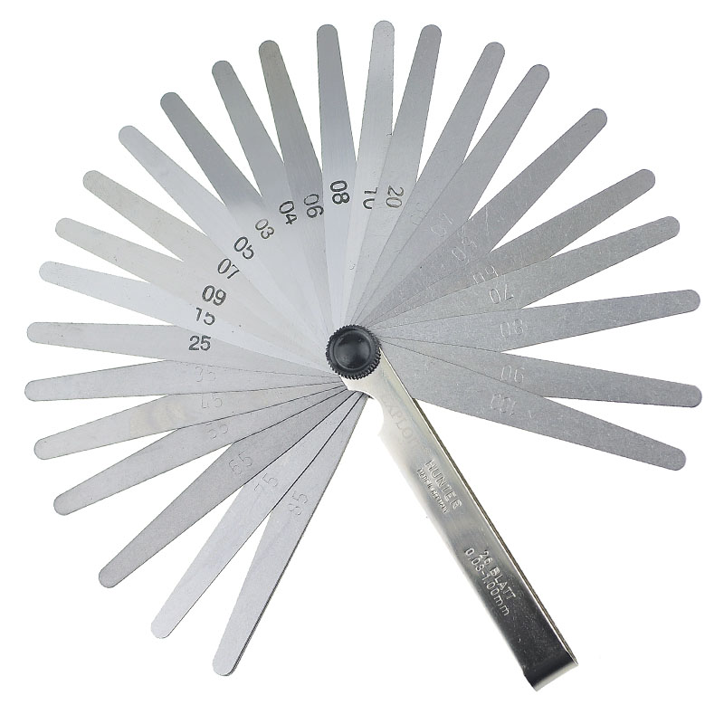 GJCL13 26 Thin Blade Metric Feeler Gauge Set 0.03-1.00mm Thickness ...